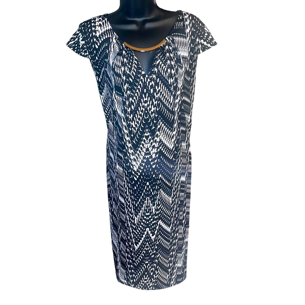 AA Studio AA Black & White Short Sleeve Dress Size 14